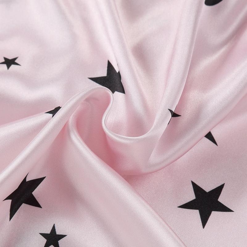 Летние шифоновые пижамы для девочек, шелковые пижамные комплекты с шортами, детские пижамы с принтом звезды и луны для девочек, комплект одежды для сна для девочек, одежда для подростков