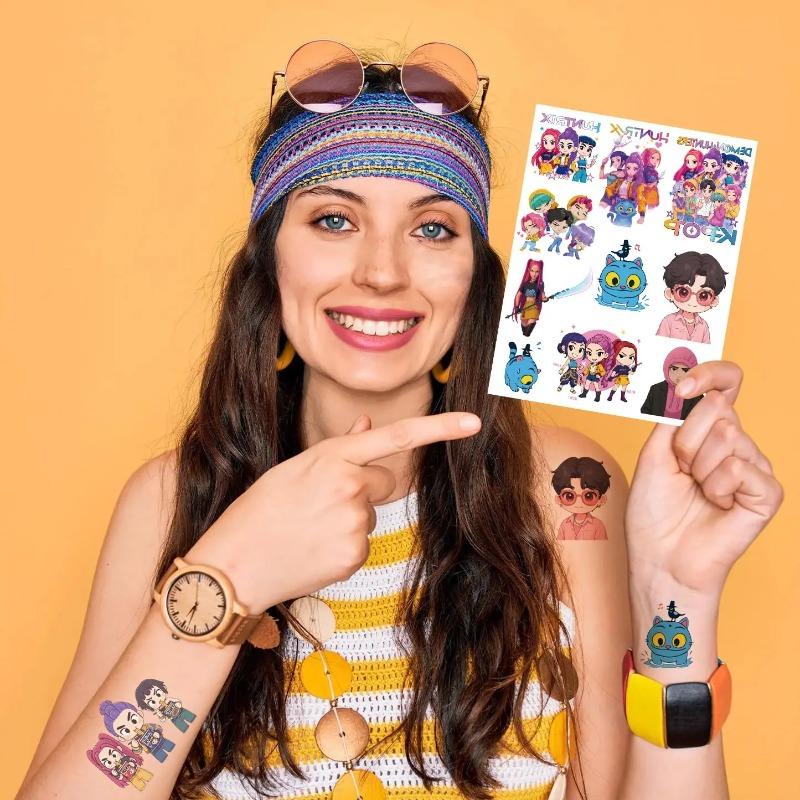 Bestseller Cartoon Lumi Temporary Tattoos Demon Style Cool Party Favors Cute Exquisite Fake Tattoo Stickers