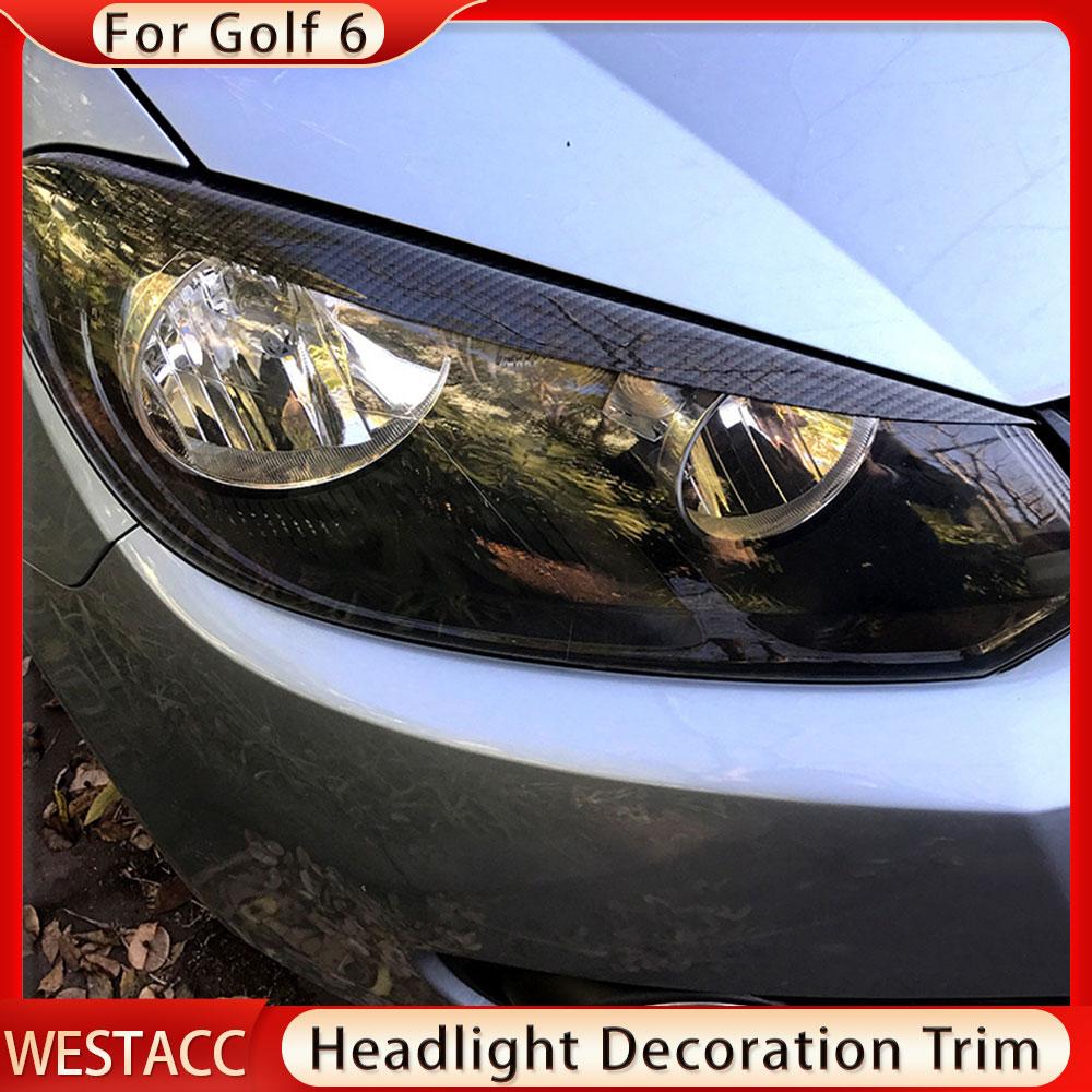 Фара автомобиля, наклейка для бровей, век, накладка для Volkswagen VW Golf 6 MK6 VI GTI GTR GTD 2008-2013