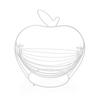White Apple Shaped Fruit Bowl