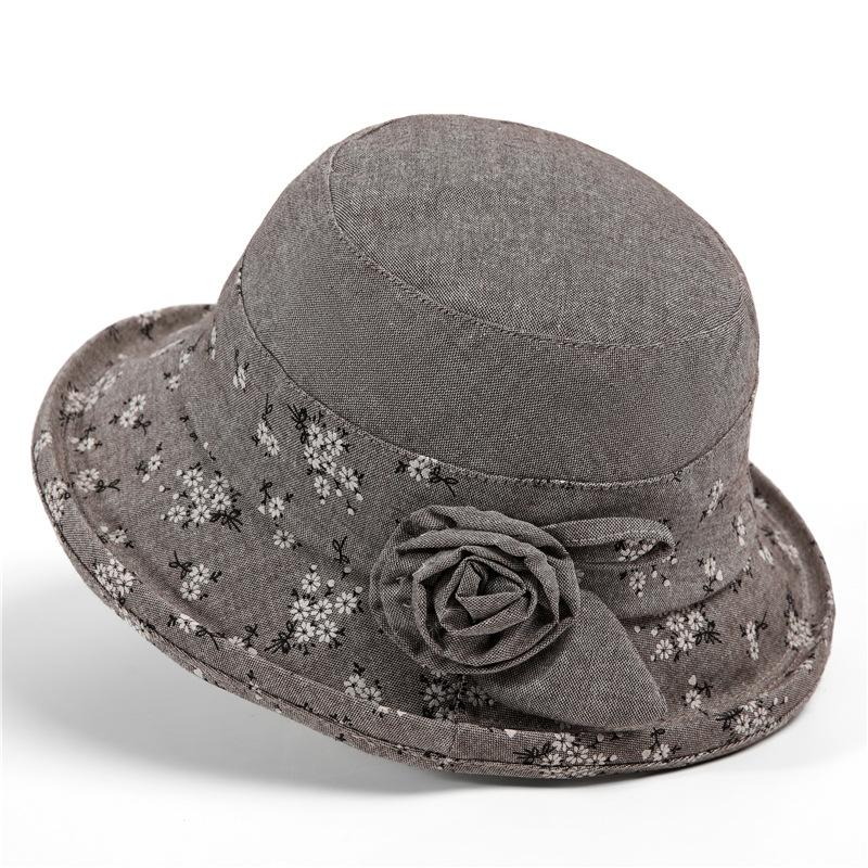 Simple Casual Bucket Hat Stylish Lightweight Fisherman Cap Adjustable Sun Protection Elderly Ladies Hats for Women