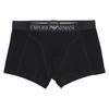 Emporio Armani STRETCH PIQUET Боксеры, Передняя застежка, Мужские, Размер EU, 54095319, M (Размер ЕС), Размер 98 (черный)