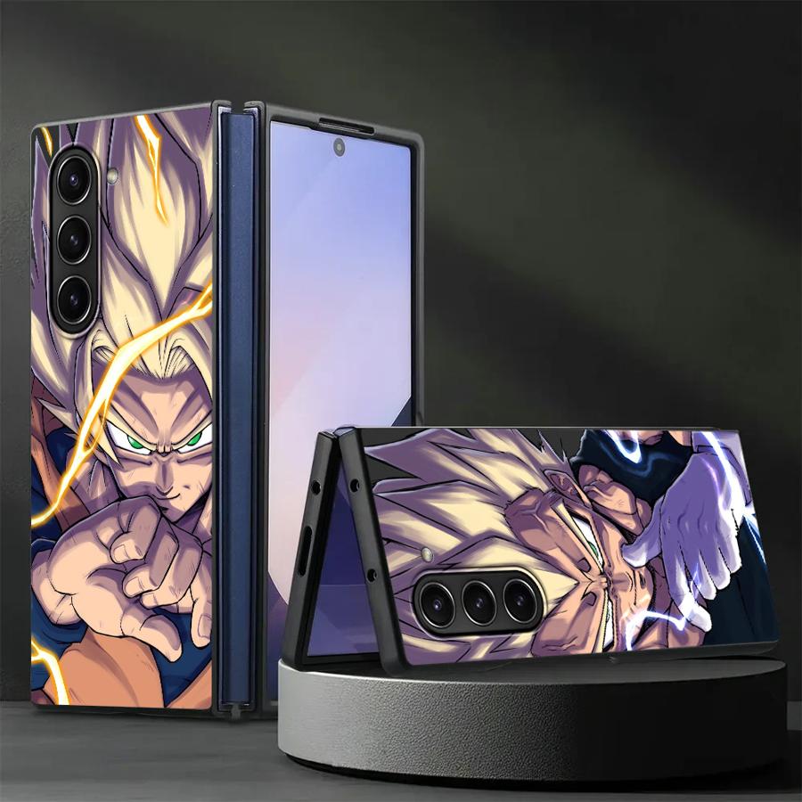Чехол для Samsung Galaxy ZFold4 ZFold5 ZFold7 ZFold6 ZFold3 Z Fold 7 6 5 4 3 Задняя крышка телефона Аниме D-Dragons B-Balls G-Gokus
