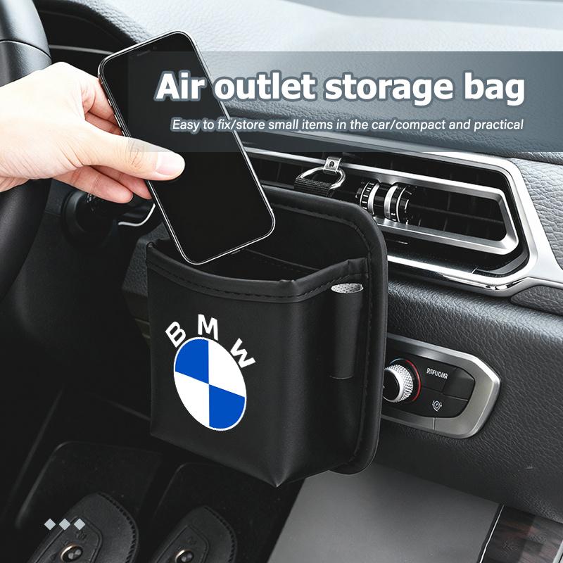 AAAPP1 Car Storage Box Phone Charge Air Vent Outlet Pocket Organizer For BMW M 1 3 4 5 6 7 Series M3 M6 F01 F02E34 E36 E70 F10 X6 X1