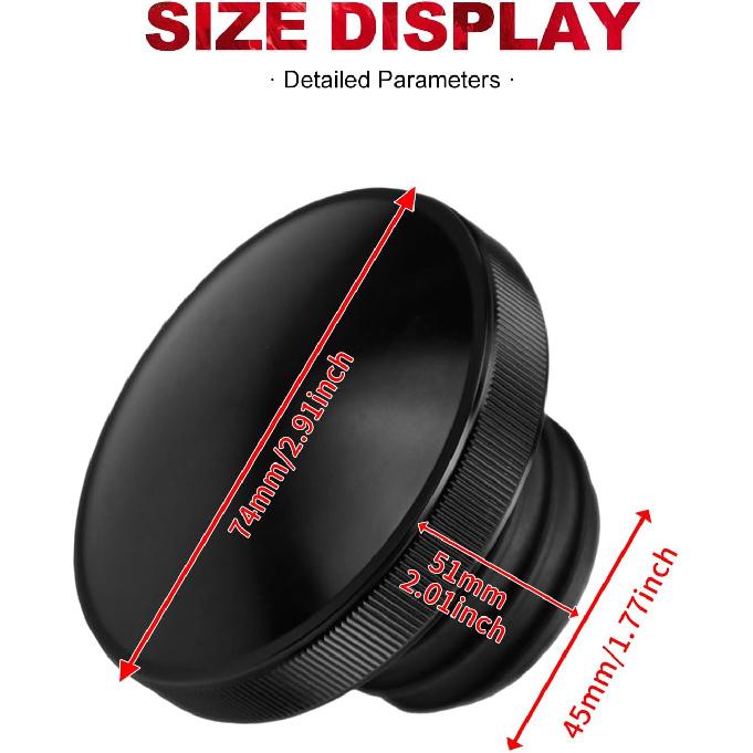 Fuel Gas Tank Vented Decorative Cap Fit For Harley Touring Softail Dyna XL | Motorcycle Black CNC Aluminum Vented Design Gas Cap Fit For Harley