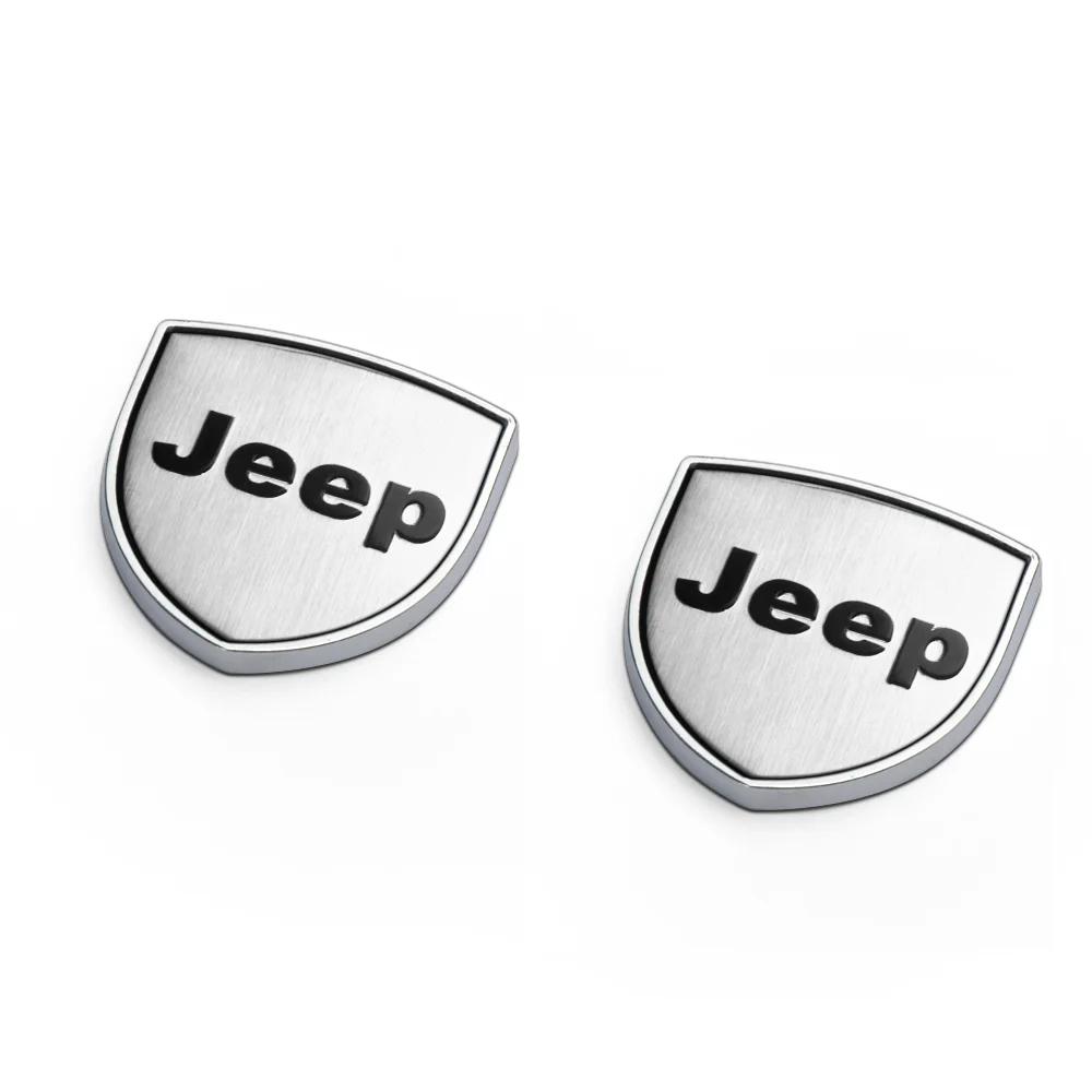 For Jeep 1/2pcs Car Metal Emblem Fender Side Body Tail Trunk Stickers For Jeep Renegade Wrangler Grand Patriot Renegade Trail