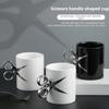 Scissor Handle Ceramic Cup 350ml Novelty Barber Hairdresser Tea Coffee Mug