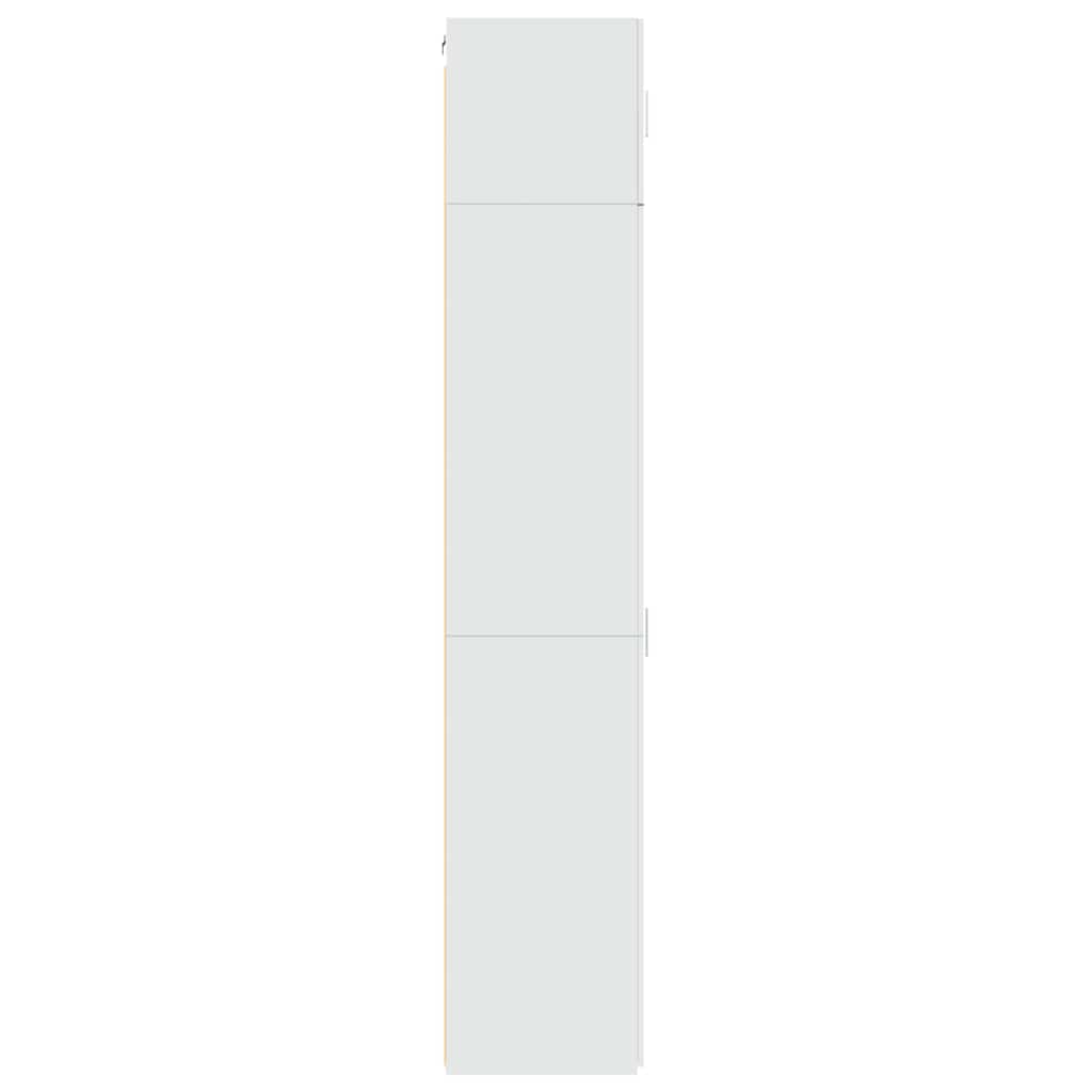 Tall Narrow Cabinet White 50 x 42.5 x 225 cm Particleboard