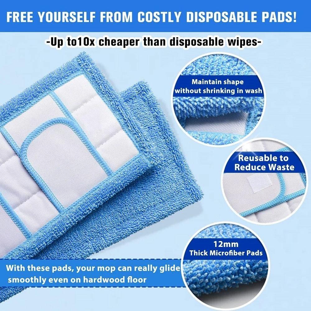 Wet/Dry Use Floor Mop Pad Microfiber Scouring Pads New Replaceable Mop Cloth For Swiffer Sweeper