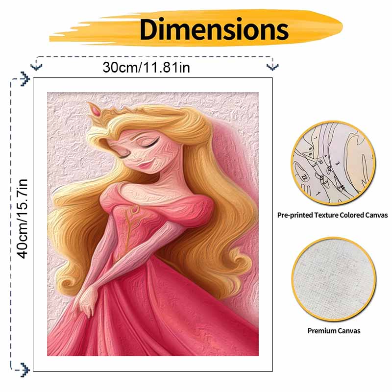 Disney Aurora princess oil painting art set handmade diy gift home decoration