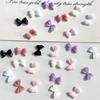 10Pcs Double Layer Bowknot Nail Charms 3D Sweet Ribbon Bows Nail Art Rhinestones Mini Resin Bow Tie Manicure Jewelry Diy Parts
