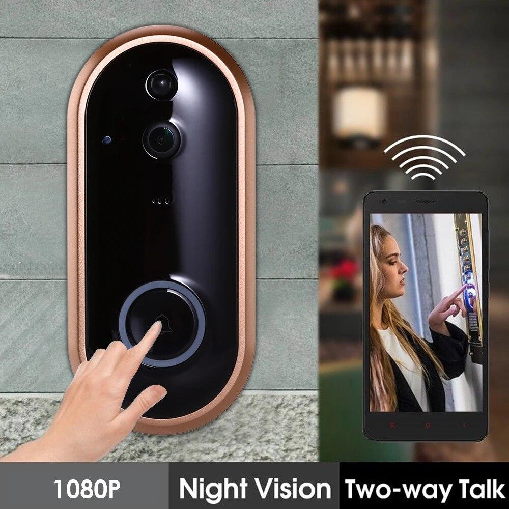 Умный беспроводной видеодомофон WiFi - Камера наблюдения с ИК-подсветкой для ночного видения, Система безопасности и домофон