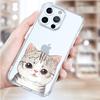 Cartoon Cute Cat Shockproof Phone Case For Iphone 12 13 Mini 11 Pro Max Xr X Xs Max 7 8 6 6s Plus Se 2020 Clear Soft Back Cover