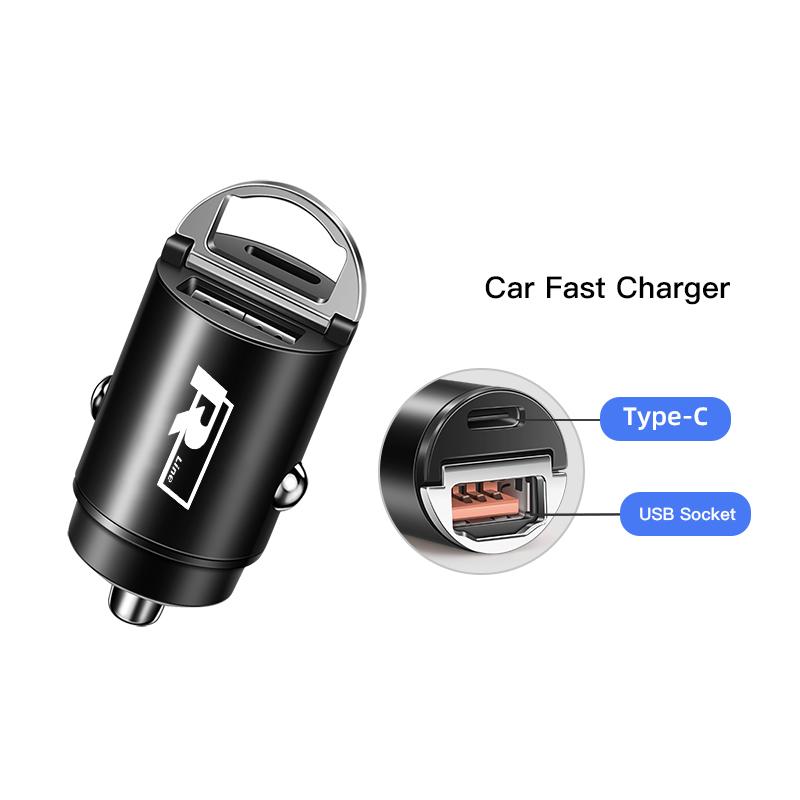 Колпачки на ниппели 3 в 1 Выдвижной кабель для передачи данных USB Автомобильное зарядное устройство Головка Автоаксессуары Для Volkswagen VW RLine R Golf Amarok T5 Ti QO9