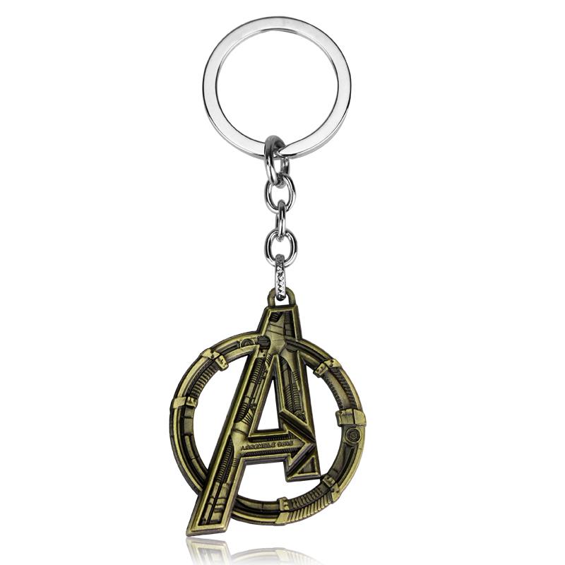 Superhero Metal Keychain Bag Avengers Pendant Thor Hammer Deadpool Spiderman Iron Man Captain America Keyrings for Carry Mini Lightweight Portable