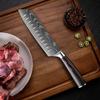 Stainless Steel Kitchen Knives 7CR17 440C Laser Damascus Japanese Santoku Cleaver Slicing Utility Chef Knife Cooking Tools