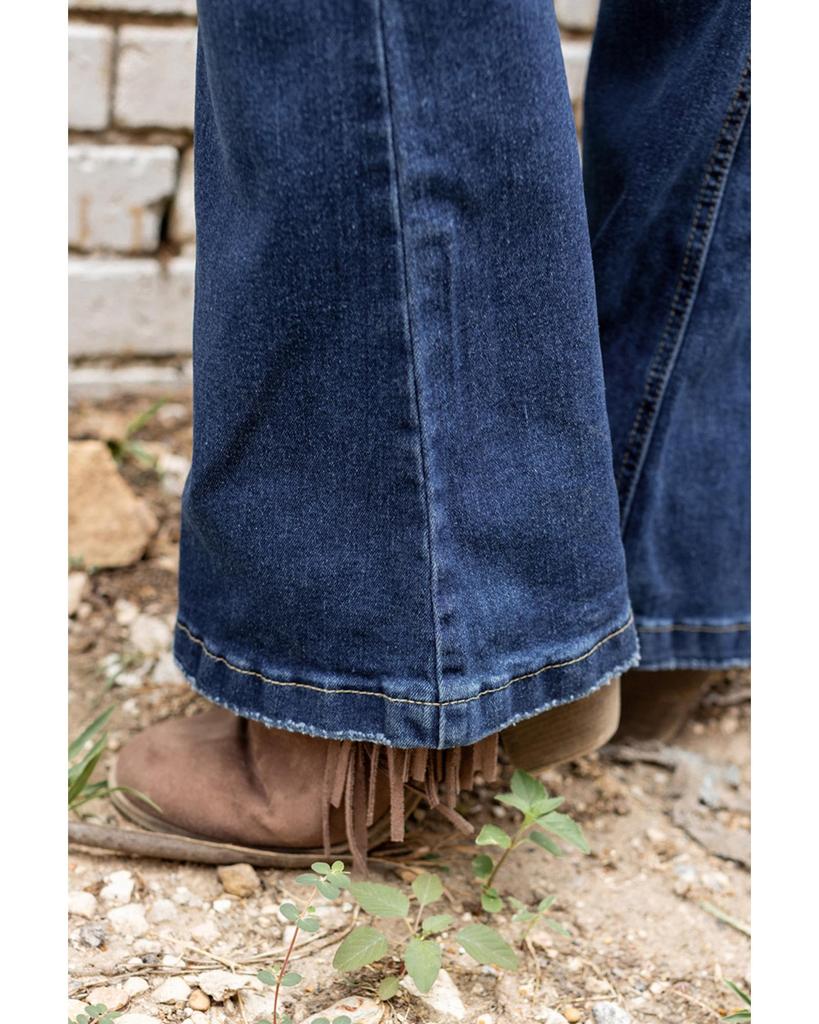 Azura Exchange Джинсы клеш с потертостями