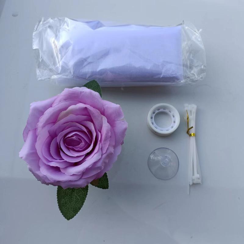 Имитация головки цветка Мини-роза Свадебная композиция Цветочное украшение на стену Имитация шелковой ткани Поддельные цветы Украшение автомобиля Цветок