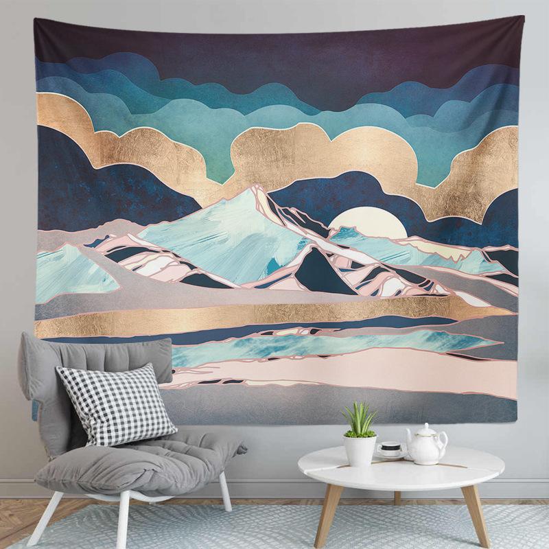 Karda Sunrise Mountain Print Pattern гобелен для дома, гостиной, спальни, Настенный декор, тканевый гобелен