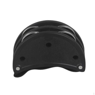 Компактный ножной тамбурин, разработанный для использования с укулеле и банджо