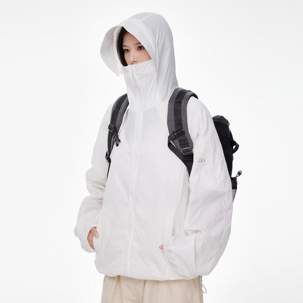 Ретро Хип-Хоп Унисекс Тонкая Куртка с Капюшоном - UPF50+ Быстросохнущая Защита от Солнца