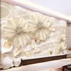 Photo Mural 3D Embossed European Luxury Jewelry Flowers Wallpaper for Bedroom Living Room Sofa Background Wall Home Decor