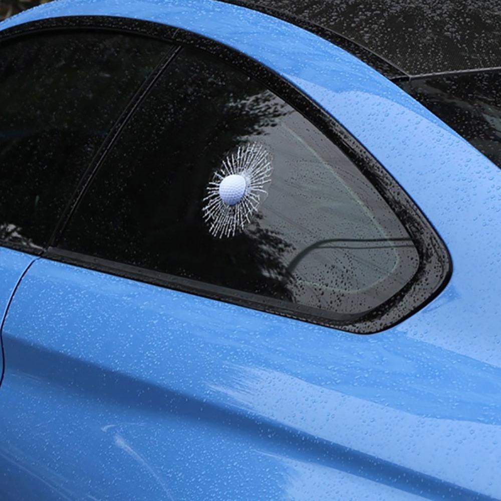 Смешные 3D Наклейки на Стекло с Трещиной от Удара Мячом для Гольфа Декор Наклейка Автомобильные Аксессуары