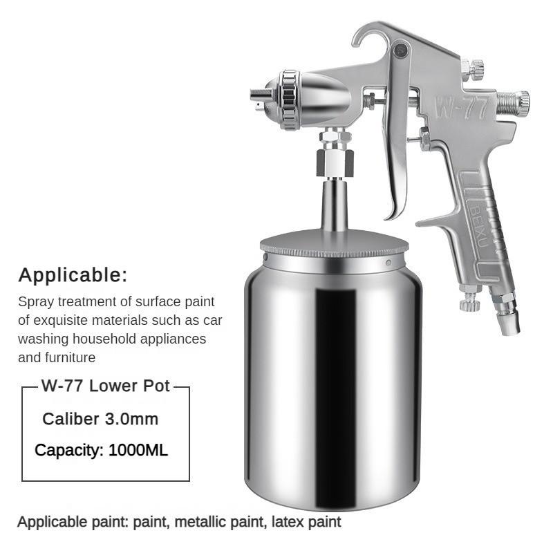 Пневматический краскопульт для латексной краски, автомобильный, мебельный, ремонтный пистолет для верхнего покрытия, распылитель из нержавеющей стали с высокой степенью распыления