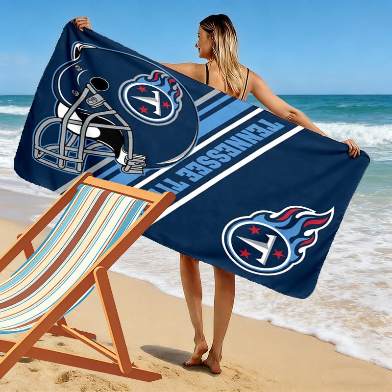 Пляжное полотенце с принтом Tennessee Titans, Большое, Мягкое, Быстросохнущее, для Пляжа, Кемпинга, Плавания