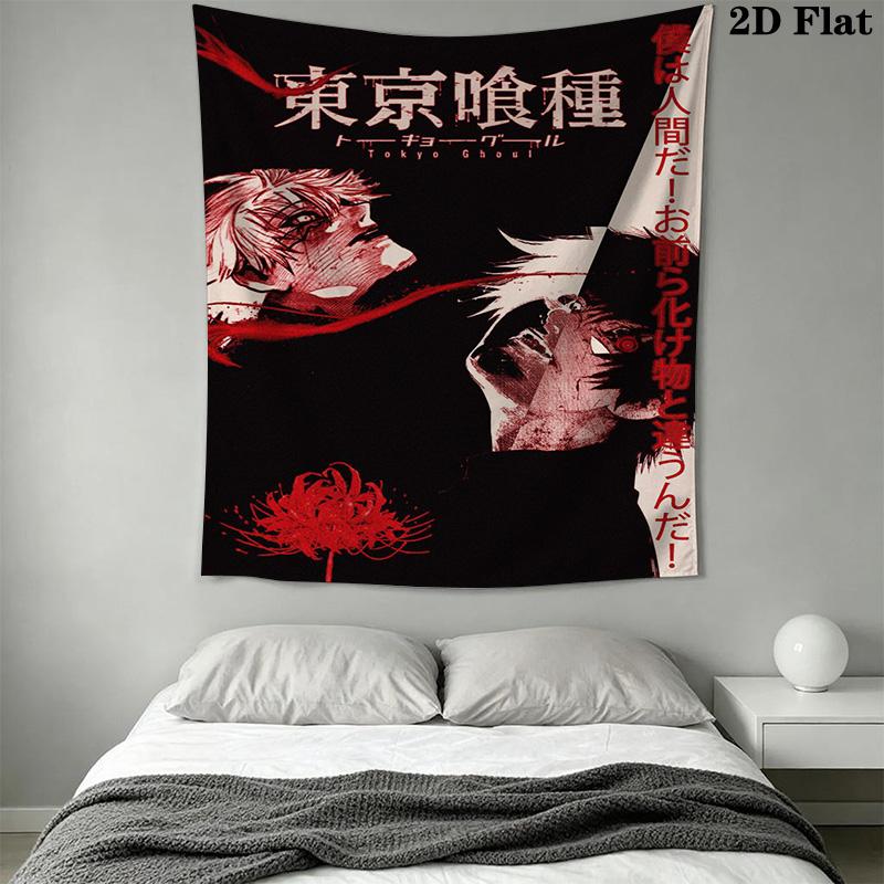 Tokyo Ghoul Re Artwork Tapestry Wallmounted Fashion Print Wall Covering Decoration Home Decor Wall Decoration