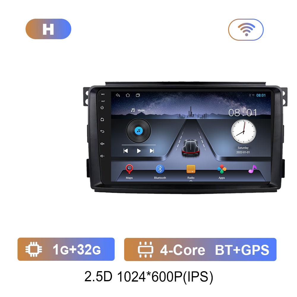 Мультимедийный плеер с автомагнитолой Android 14 для Mercedes Benz Smart Fortwo 451 2010 - 2015, GPS-навигация, Wi-Fi, HD-экран, Автоинструменты