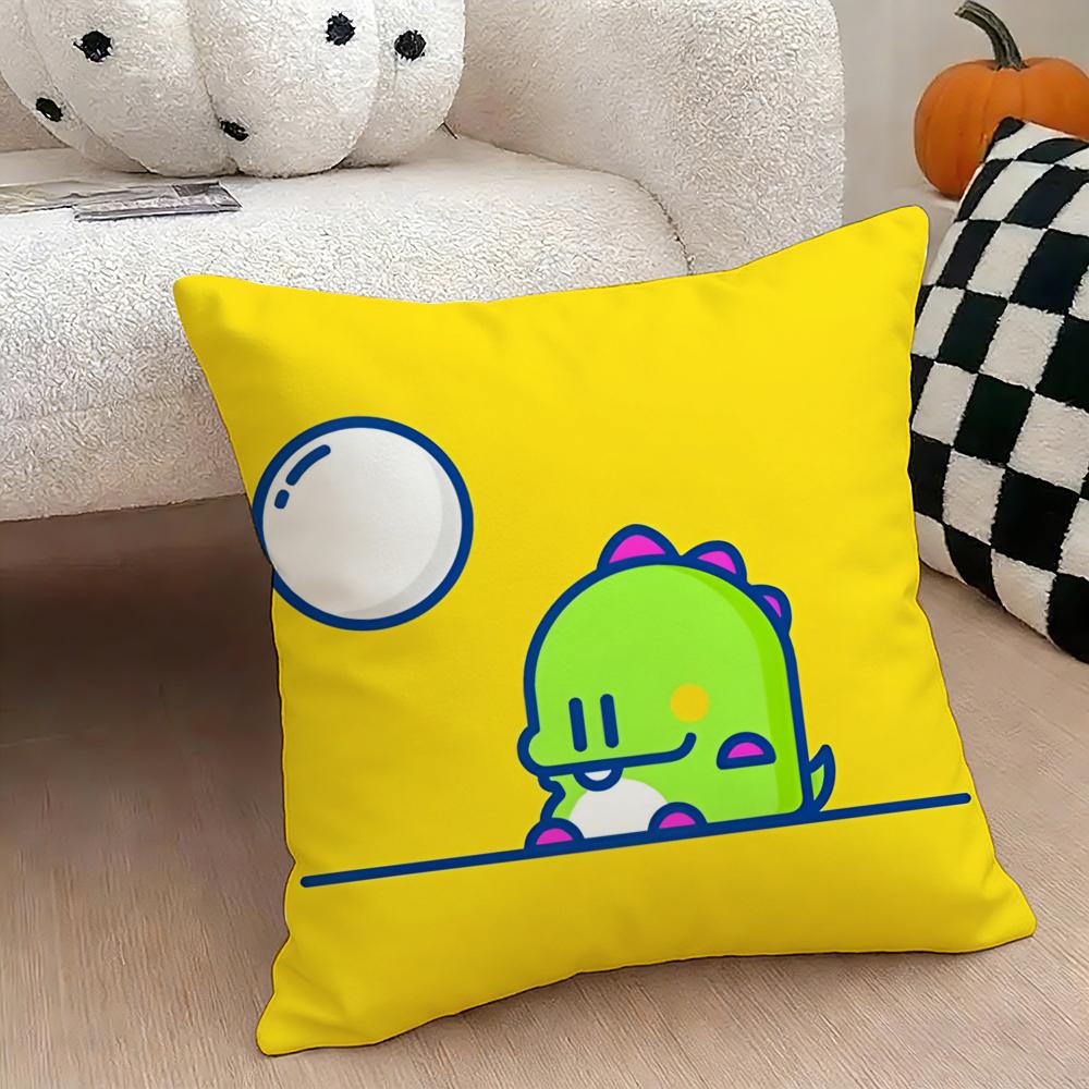 Game BBubbles Bobble Cushion Cover Natural Linen Double Sided Print Throw Pillow Case for Sofa Couch Home Decor