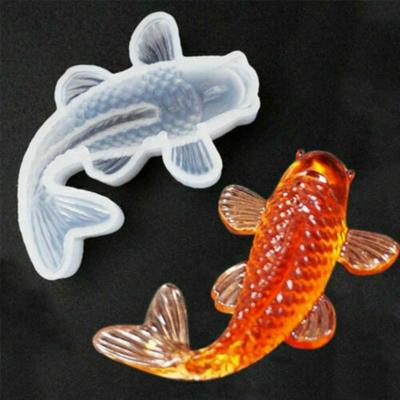 DIY Koi Fish Mold силиконовая форма для шоколада помадка торт украшение ювелирные изделия смола изготовление эпоксидной смолы литейная форма инструмент для поделок