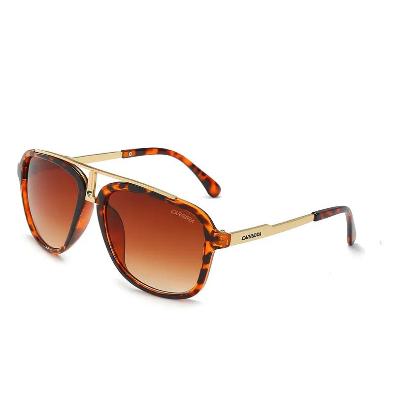 Солнцезащитные очки Carrera Retro Винтажные с защитой UV400 Металлическая оправа Спортивные Очки для вождения для мужчин Женщин Стиль Пилот 167/S