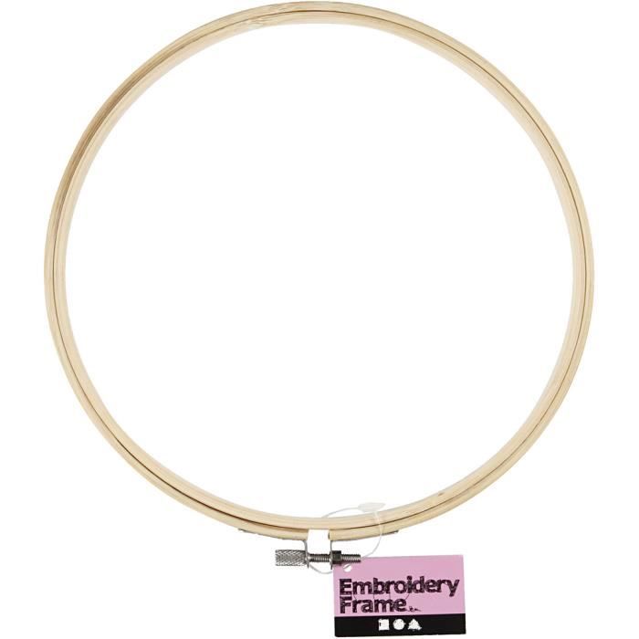 Embroidery Frames - CREOTIME - Round - Solid Wood - Metal Buckle - Indoor Use
