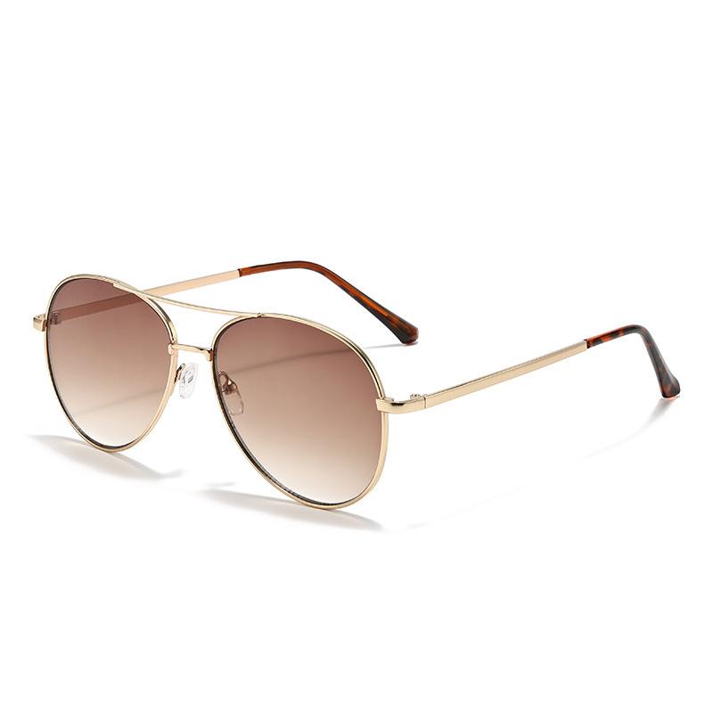 Pilot Sunglasses Big Face Thin Glasses Men And Women Personality Retro Riding Driving Windproof Anti-Glare Fashion Sun