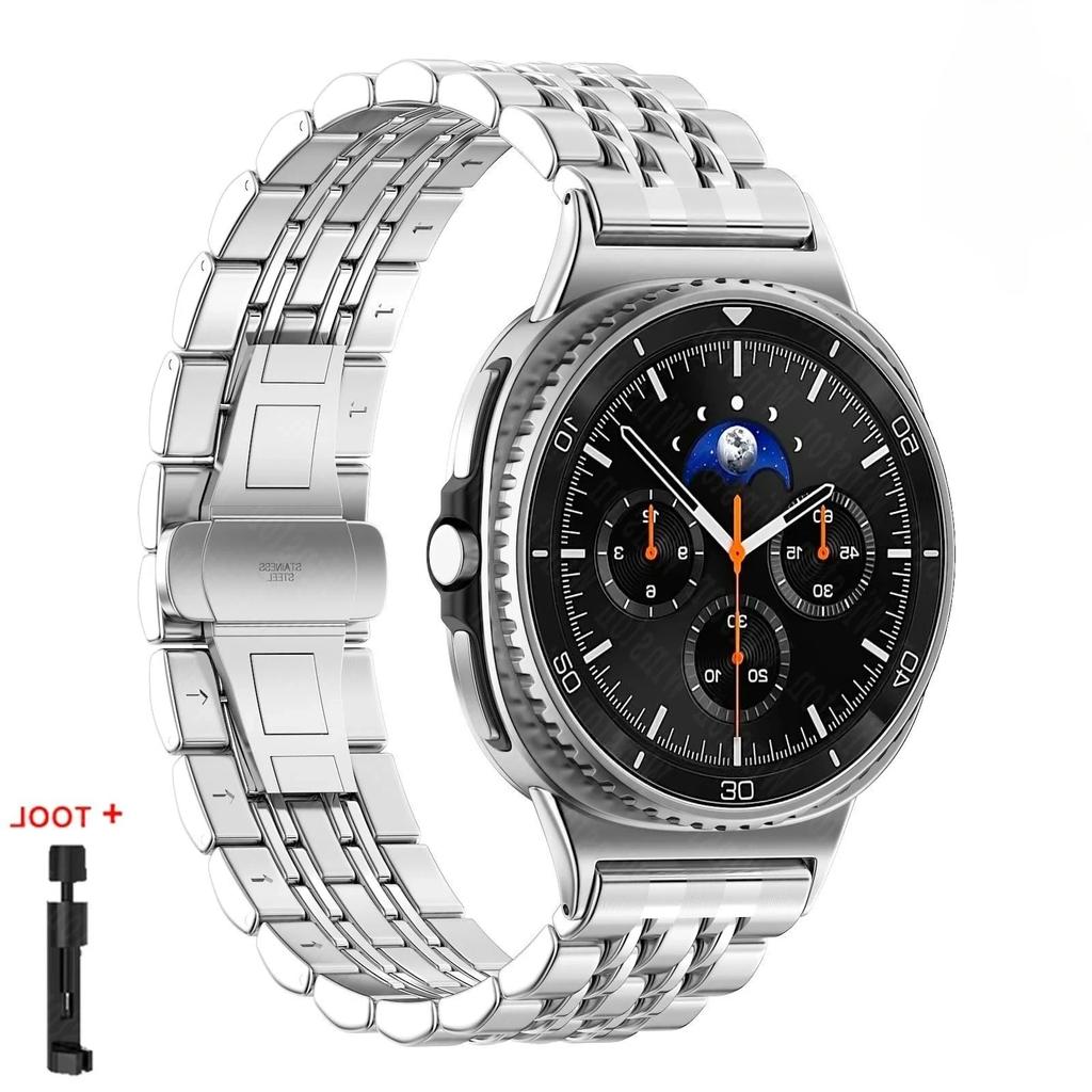 Ремешок из нержавеющей стали для Samsung galaxy watch 840 44MM/8classic 46mm металлический ремешок для galaxy watch ultra 2025 браслет для смарт-часов