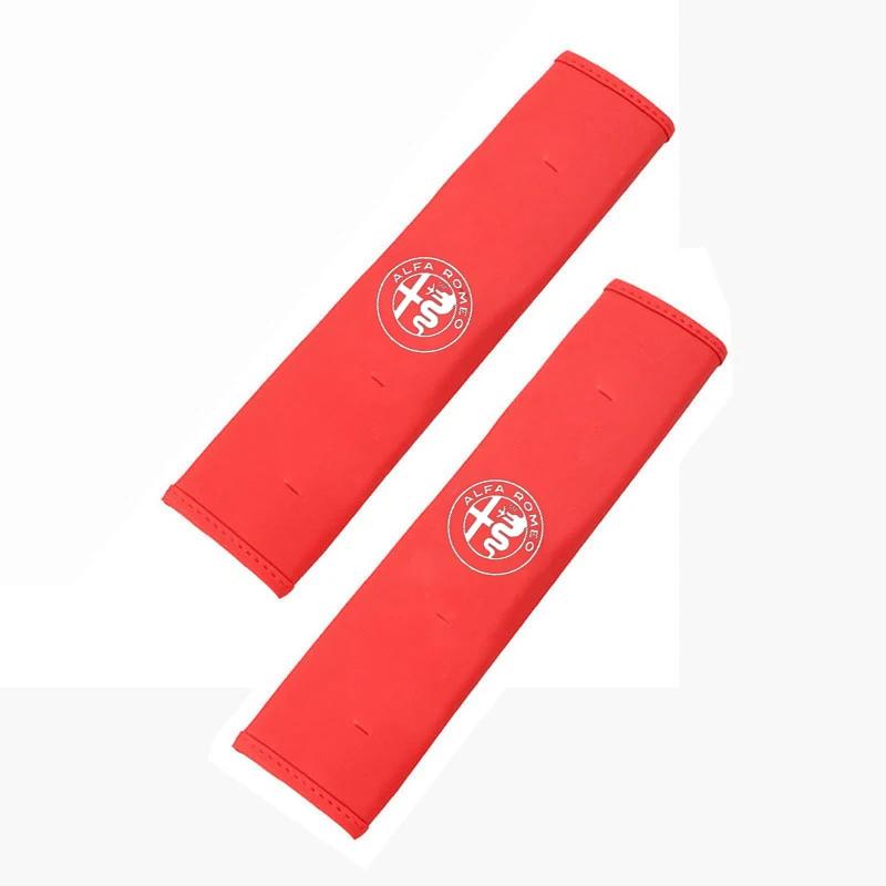 IMKC9 Car Seat Belt Shoulder Pads Interior Accessories for Alfa Romeo Emblem 156 159 Mito Giulia GT Brera Spider Giulietta 147gt 166