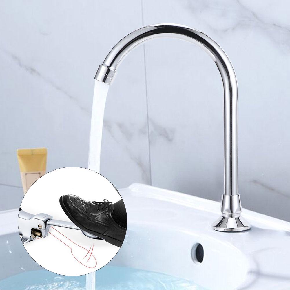 G1/2in Педальный тип одинарный медный водопроводный кран для холодной воды с ножным управлением для домашней больницы