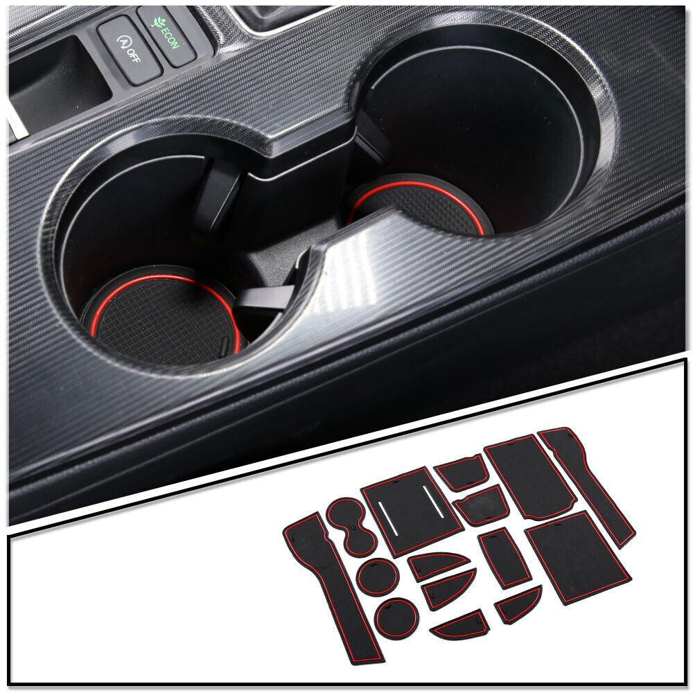 15PCS Car Door Slot Rubber Mat Non-slip Cup Liner Pad For - Honda Civic