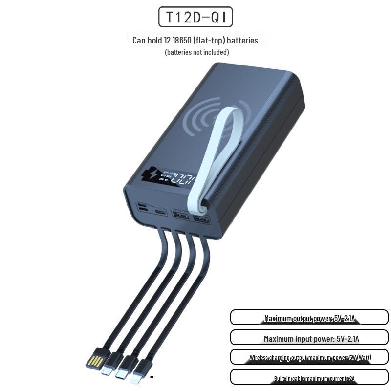 Безпаечный 4-проводной 12-секционный набор для Power Bank 18650 с ультрабыстрой разборкой
