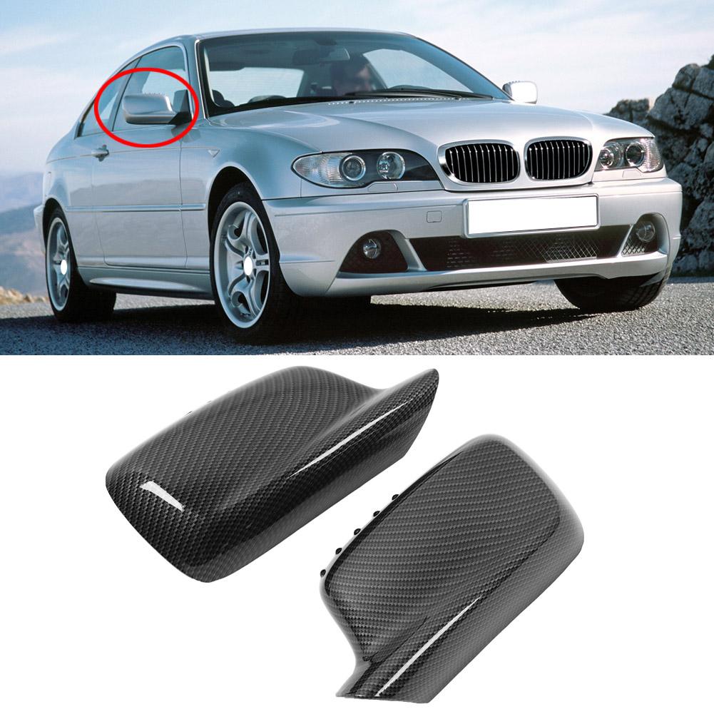 2pcs Rearview Wing Mirror Cover Housing for 3 Series E46 7 Series E66