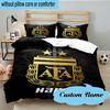 3PCS Custom Name Argen-tina Football Crest Bedding Set, Including 1pc Duvet Cover And 2pcs Pillowcases, Suitable for dorms and bedrooms Gift