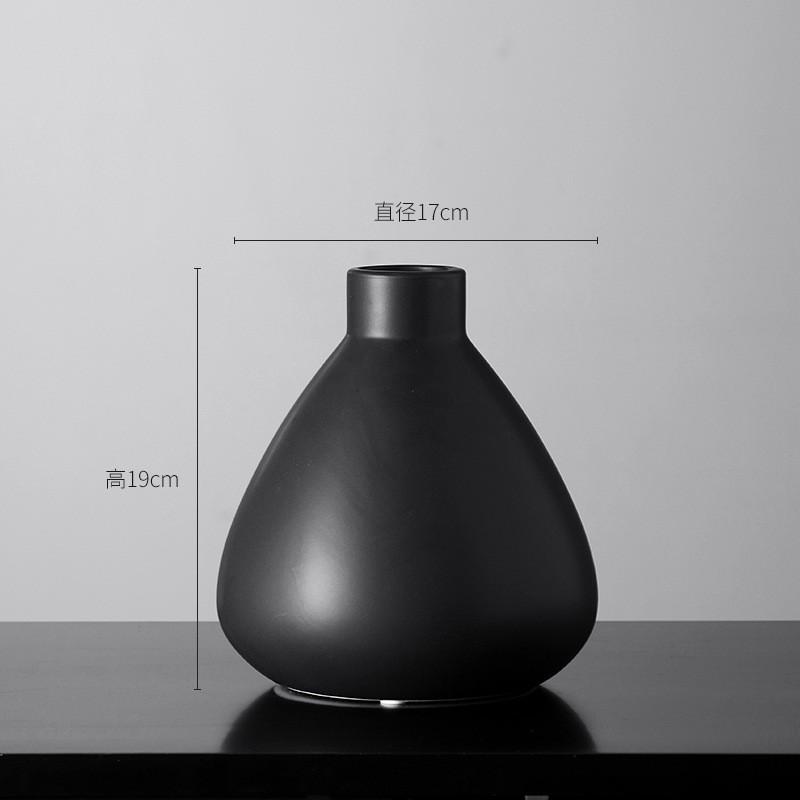 Minimalist Ceramic Vase Dried Flowers Handmade Zen Style Decor Living Room Nordic Home Accent