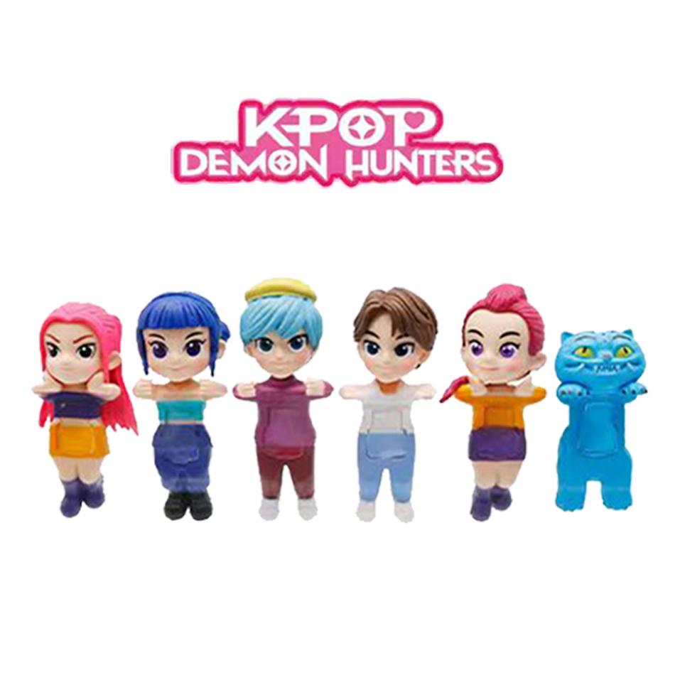 Аниме Kpop Охотники на демонов Серия фигурок Сюрприз-бокс ПВХ Мультяшная Мини-модель Игрушка Кукла Настольное украшение Детский Рождественский сюрприз Подарок