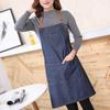For BBQ Cooking Baking Women Anti-oil Kitchen Accessories Cleaning Tool Denim Apron Bib Burp Cloth