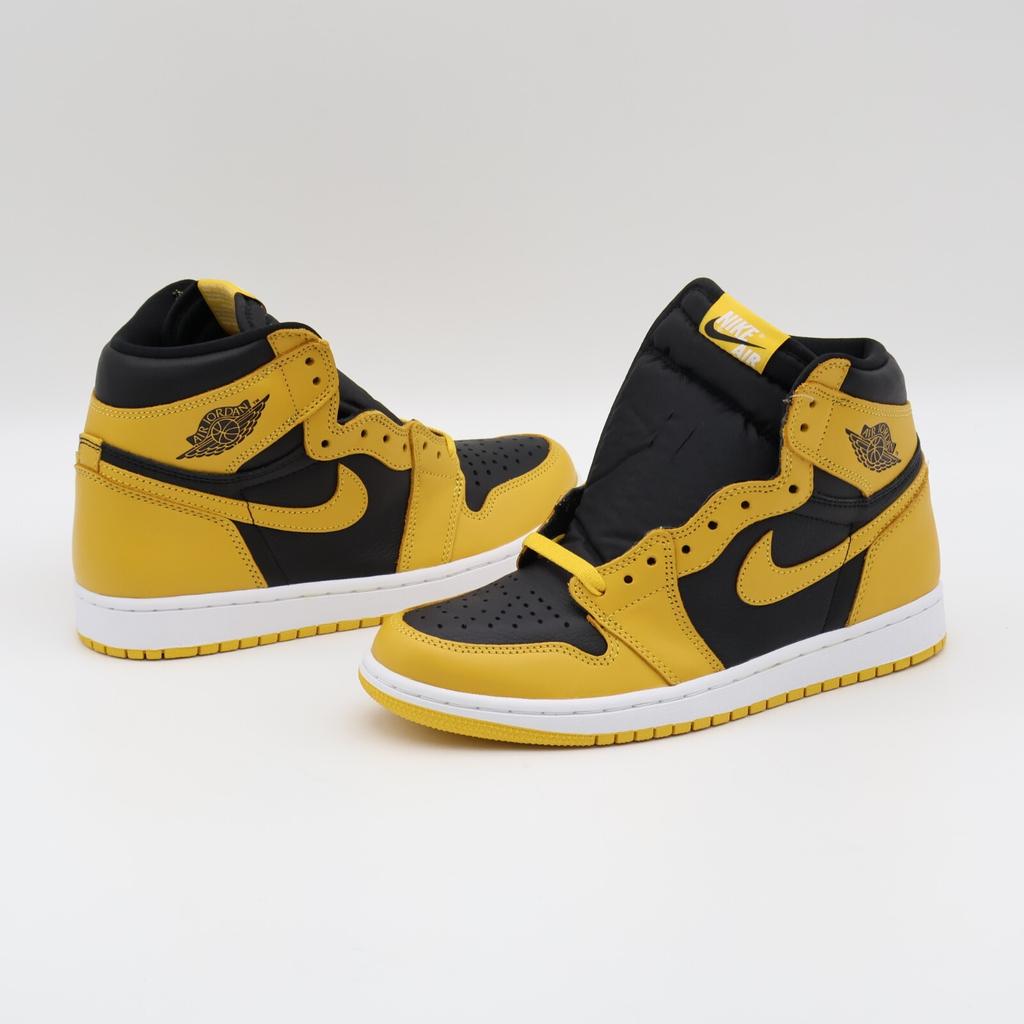 555088-701 Nike Air Jordan 1 High OG Pollen Черный Белый Желтый Золотой (Мужской)
