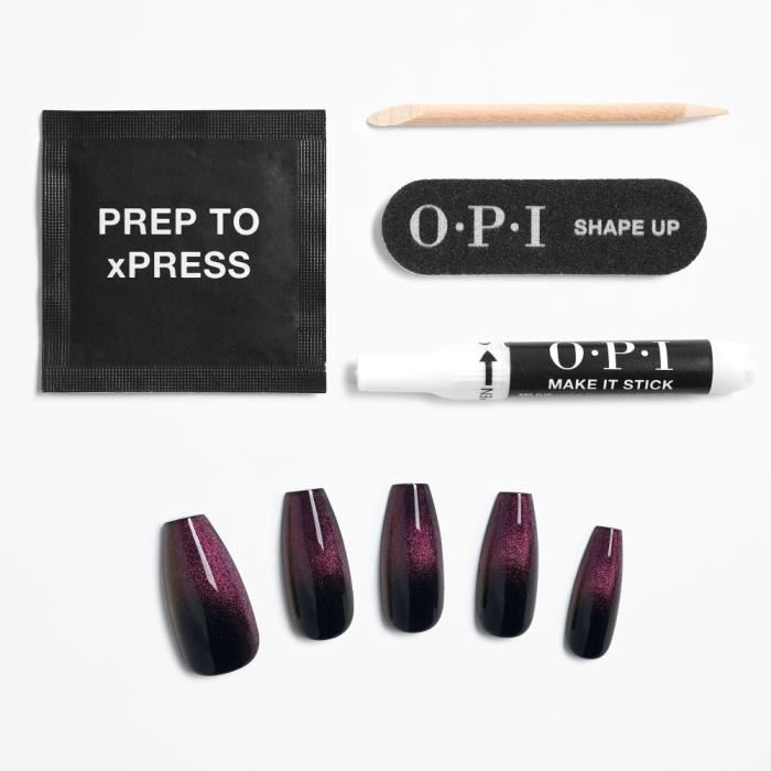 XPRESS-ON - Ночь Свайпа - Многоразовые накладные ногти, гелевый эффект - OPI
