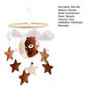 Baby Crib Mobile Sleeping Bear Cloud Stars Nursery Decor Handmade Felt Hanging Bed Bell for Boys Girls
