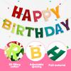 Happy Birthday Decoration Balloons Pink Blue Letter Felt Cloth Ballons Set Birthday Party Decor Air Globos Balony Anniversaire